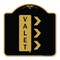 Signmission Designer Series Sign-Valet Right Arrow, Black & Gold Aluminum Sign, 18" x 18", BG-1818-22742 A-DES-BG-1818-22742 - alternate 1